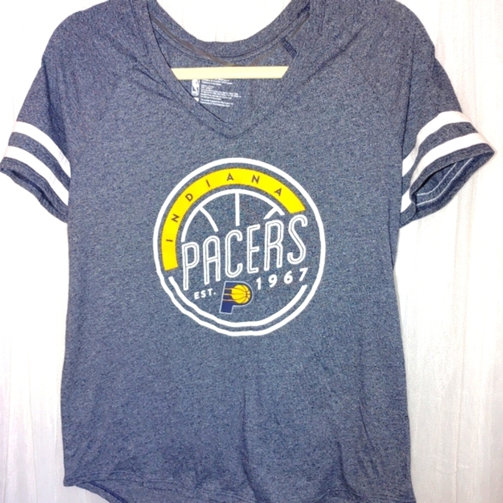 NBA Indiana Pacers Women's Gray Short Sleeve T-Shirt Size Large